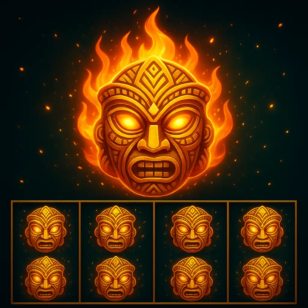 Slot 9 Masks of Fire dostępny w SansCasino